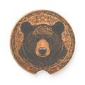 Bear Soapstone Car Coaster, Bear Coaster, Brown Coaster