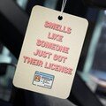 New Driver Car Air Freshener, Smells Like Someone Just Got Their License, Scented Auto Accessories, Teen Driver Gift, Sweet 16 Present, New