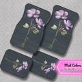 Birth Flower Cat Mats Set of 4, Custom Car Floor Mat, Boho Floral Car Accessories, Personalized Car Driver Gift Idea, Birth Month Auto Mats