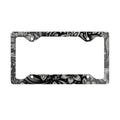License Plate Frame, Black Floral Pattern, Car Accessories, Vehicle Decor, Unique Gift, Floral Decor, Car Decor, Custom Plate Frame