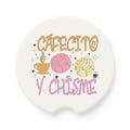 Cafecito Y Chisme Car Coaster Latina Chingona Car Accessories Cup Holder Mexican Concha Pan Dulce Lovers Gift Idea Cute Car D?cor for Women