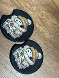 Puffer Jacket Snoopy Car Coasters | Car Accessories | Car Coasters | Christmas | Cute Car Accessories | Snoopy | Winter