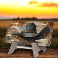 Cowboy Hat Front License Plate - Country Rustic Truck Tag - Metalwork Art Print - Abstract Rodeo Gift, Country Roads Car Accessory