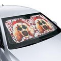 Terrified Clown Bloody Santa Car Sun Shades