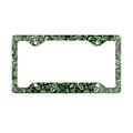 Frog License Plate Frame, Cute Animal Garden Car Accessories, Metal License Plate Holder, Floral Magic Leaves Auto Decor, Black