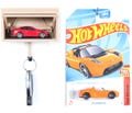 Key Holder, Beige (Car Included) - 3D Printed Hot Wheels Display: Tesla Roadster
