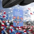 Car Air Freshener - Funny Trump Cartoon MAGA Man Design, Political Gift, Patriot Vehicle Scent Decor, Novelty Car Accessory, President Trump