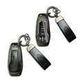 Zinc Alloy Leather Car Smart Key Case Cover Fob for Ford Fusion Mondeo Mustang F-150 Explorer Edge 2015-2018 Protector Shell Accessories
