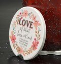 Christian Soapstone Car Coaster, Religious Car Coasters, Drink holder Coasters, Car accessories, Absorbent Coasters, Car decor