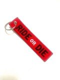 Ride or d*e keytag keychain zipper pull jdm cars  muscle cars funny embroidered design
