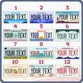 Personalized License Plate Choose from 50 U.S. States, 12x6 - 6x3 Vanity Plates, Custom Number Plates for Cars, Mopeds, Motorcycles, Bikes