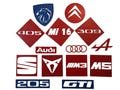 Car logo stencil for carpet, detailing