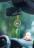 Dream Catcher Car Interior Rearview Mirror Hanging Decor Handmade Grids Nature Feather Small Boho Car Charms Pendant Accessories
