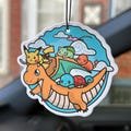 Dragonite & Friends Car Air Freshener + Pikachu, Charmander, Squirtle, Bulbasaur || Custom Pokemon Gift || 3x3 Summer Linen Scent SO CUTE