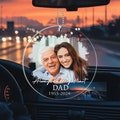 Personalized Memorial Gifts, Custom Memorial Dad Hanging Car Ornament, Car Accessories, Loss Of Dad Gifts, Keepsake Gifts, Remembrance Gifts