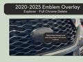 2020-2025 Explorer Emblem Overlay Sticker | Full Set for Front and Rear | Custom Color Blue Oval Sticker
