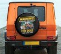 Spare Tire Cover "14-Inch Tire Cover, Warning Driver Brakes for Dogs and cats, Funny Spare Tire Cover for Animal Lovers