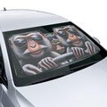 Funny Monkeys Car Sunshade, Unique Auto Accessories, Cute Gift for Animal Lovers, UV Protection for Cars, Summer Road Trip Essentials