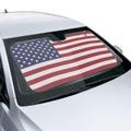 American Flag Car Sunshade - Patriotic Auto Window Shade, USA Flag Windshield Cover, Independence Day Vehicle Sun Shade, Fourth of July Car