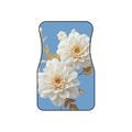 Car Mats (2x Front) - Light Blue Floral Design, Vehicle Floor Mat Set, Auto Accessories Gift, Cute Flower Pattern Decor, Car Interior Decor,