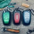 ALL Fit For Aviator Corsair Navigator Continental 2024 2025 Key Fob Cover Case Leather Keychain Keyless Remote Holder Clip Clasp Custom Gift