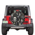 Crystals Skull Car Spare Wheel Cover for Tire, Medievil Tyre Car Accessories, Cottagecore Gothic Witchy Cute Car Decor 4x4