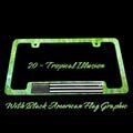 License Plate Frame Single, green pearl colors, We the People, Truck, Car,  Gift for Him, Car guy gifts, America, Blue Line, Dad, Husband