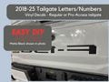 2018-2025 F150 Tailgate Letter / Number Overlay Insert Decals | Change the Color if the letters/numbers in your tailgate!