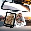 Personalized Valentine's Gift For Him Boyfriend, Custom Couples Photo Car Hanging, Family Photo Car Ornament, Drive Safe Gift For Husband