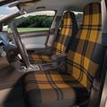 Plaid Car Seat Covers, Yellow and Black Buffalo Check Pattern, Vehicle Accessories, Tartan Print Auto Protectors, Checkered Seats, Gift for