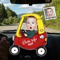 NEW! Personalized Photo Acrylic Car Hanger, Custom Image Drive Safe Daddy Acrylic Car HangingNew Dad Gift?1st Fathers Day Gift For Him