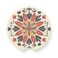 Red Flower Soapstone Car Coaster, Flower Coaster