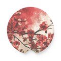 Flower Soapstone Car Coaster, Red Flower Coaster