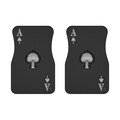 Ace of Spades Playing Card Automotive Mats, Set of 2 FRONT. Unique Gift for Card Players, Car Enthusiasts, Poker Fans.