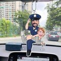 Personalized Rear View Mirror Accessory, Custom Photo Car Hanging Ornament, Valentine's Day Gift, Gift for Husband, Birthday Gift