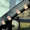 Handmade Cute Bear Car Accessories - Adorable Dashboard Decorations for Women - Baby Shower Gift Decor with Adhesive - Pink, Blue, Brown
