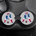 New England Patriots set of 2 Car Coasters customize Free US ship Football fan birthday valentines gift teen husband son Christmas Stocking