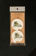Frog and Toad Ceramic Car Coasters (Set A)