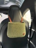 Hanging car storage, crochet car basket, womens car caddy, car decoration, new car gift, car trash can, women car accessory, car essentials