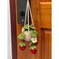 Crochet Car Hanger, Car Accessories for Women, Car Plant Hanging, Knitted Succulent Pot, Mirror Car Plant Decor, Mirror Car Charm