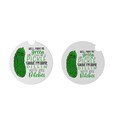 Car Coasters, Cute Car Coasters, Set of 2 Car Coasters- Funny Pickle Coasters