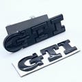 Gti Grill Badge Logo Front Grille + Trunk Badge Logo Black Emblem Mk7 Mk6 Mk8 Mk5 Car Accessories