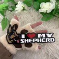German Shepherd Car/Truck Badge Emblem (I Love My Shepherd)