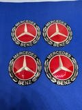 4 wheel center stickers hub wheel cap red Mercedes 65mm