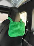 Car travel bag, car trash can, women car accessory, knitted car bag, crochet car storage, auto lovers gift, car decorations, car essentials