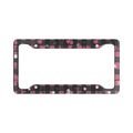 Gothic License Plate Frame, Girly Pink and Black Plaid Alternative Car Accessory, Grunge Gift, Metal Auto Plate Holder, Custom License