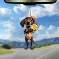 2D Flat Cute German Shorthaired Pointer Ornament, Dog Ornament, Dog Car Hanging Ornament, Christmas Gift, Dog Lover Gifts
