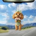 2D Flat Acrylic Goldendoodle Ornament, Goldendoodle Dog Ornament, Dog Car Hanging Ornament, Christmas Gifts, Dog Lover Gifts