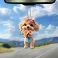 2D Flat Maltipoo Dog Ornament, Fashionable Acrylic Dog Hanging Ornament, Classic Style Colorful Home Decor, Christmas Gifts, Dog Lover Gifts
