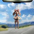 2D Flat Weimaraner Dog Ornament, Fashionable Acrylic Dog Hanging Ornament, Colorful Home Decor, Christmas Gifts, Dog Lover Gifts